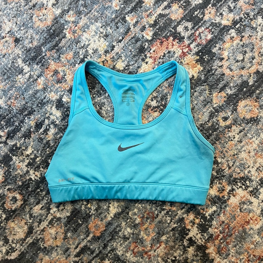 Blue Nike sports bra